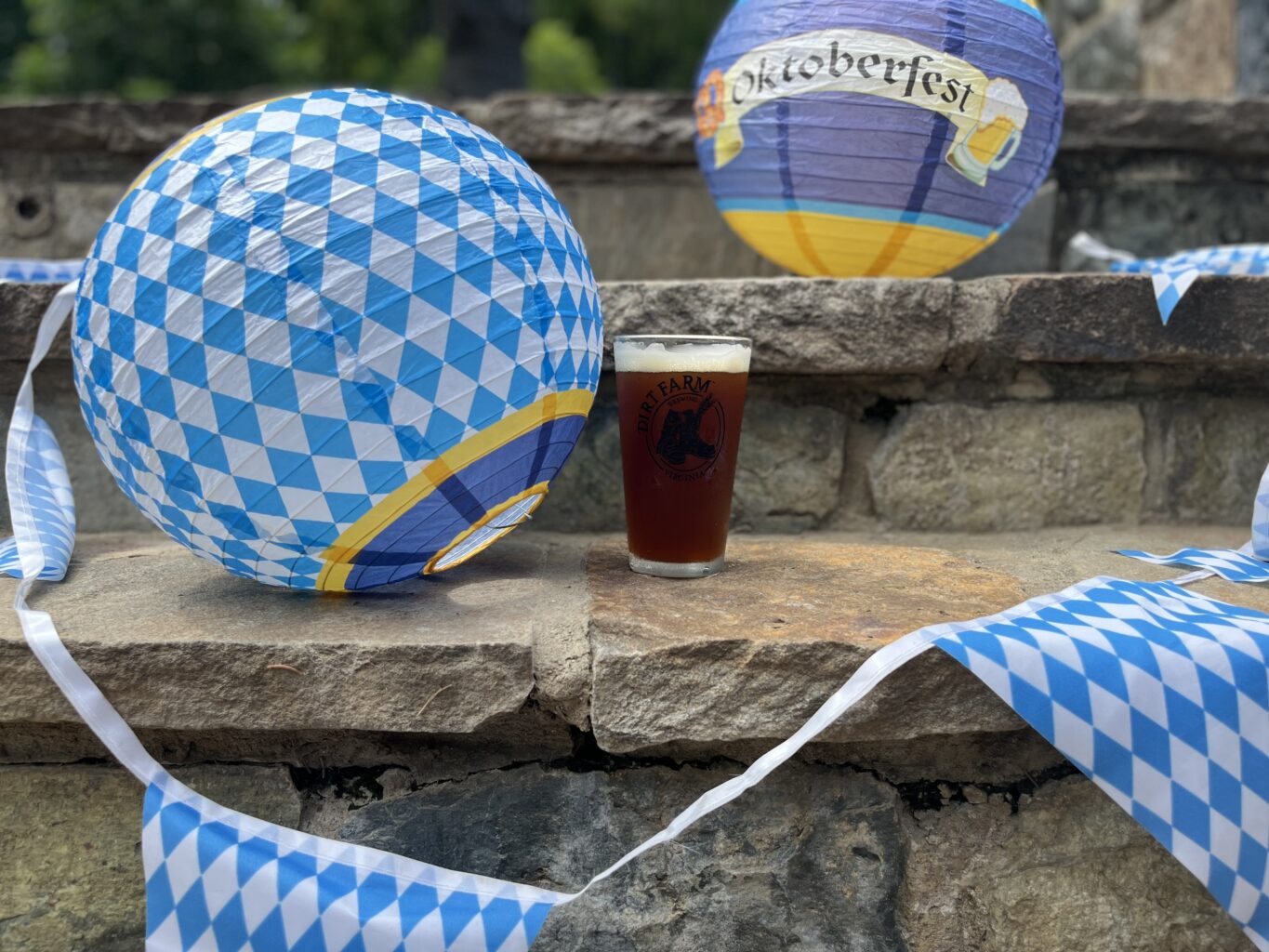 Oktoberfest at Dirt Farm Brewing German Beer and Decorations Loudoun County Brewery