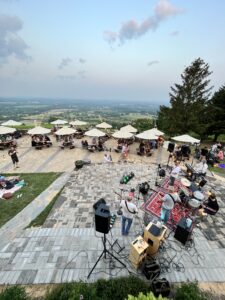 aerial view of the dead on the mountain event at dirt farm brewing in Loudoun county