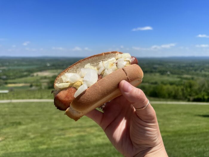 Hot Dog special for Dirt farm brewing's school's out Weenie Roast event in Loudoun county
