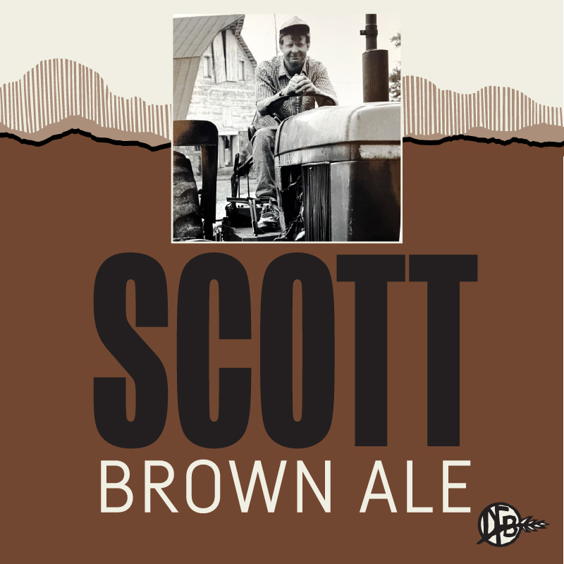 Scott Brown Ale Dirt Farm Brewing Beer Label