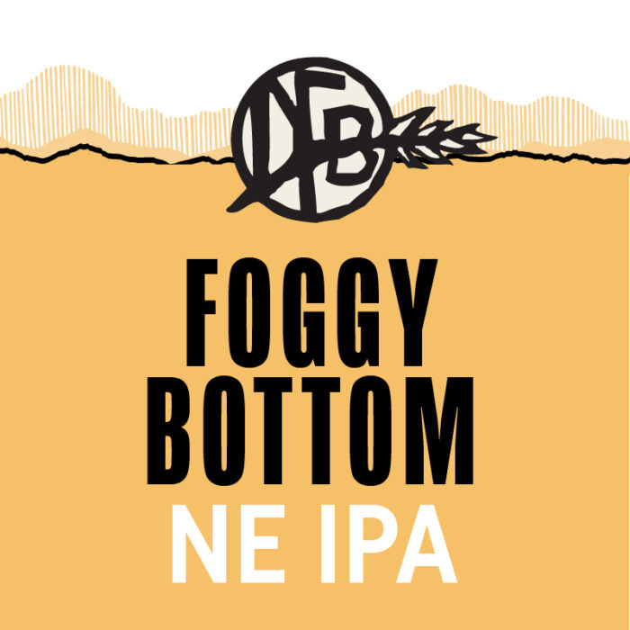 Foggy Bottom NE IPA yellow label dirt farm brewing loudoun county brewery