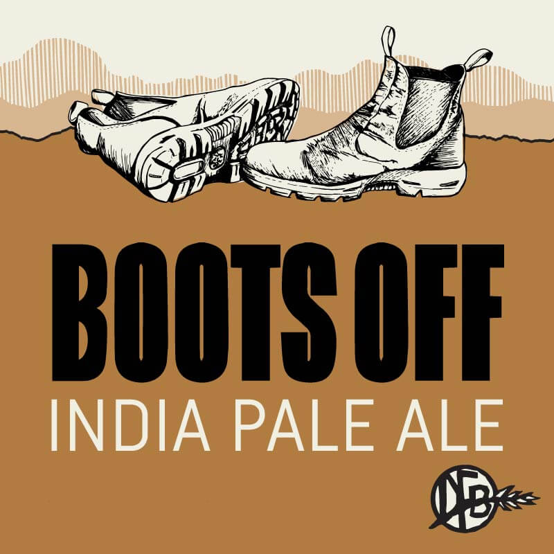 Boots Off India Pale Ale IPA Label Dirt Farm Brewing