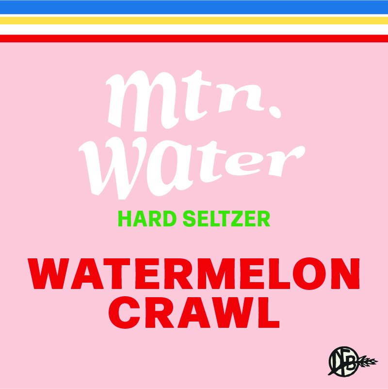 Watermelon Crawl mtn. water logo for dirt farm brewing Loudoun county brewery