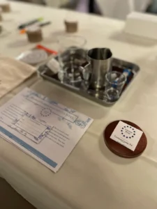 Supplies for the candle making workshop at Dirt farm Brewing with loudoun wicks