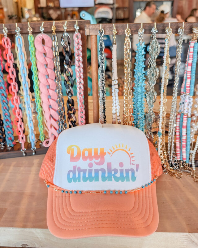 Custom hat at the Trucker Hat Bar with Tilly Goose at Dirt Farm Brewing in Loudoun county