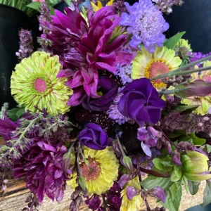 Floral bouquet from Walking Wind Farm and Florist at their Flower Workshop at Dirt Farm Brewing